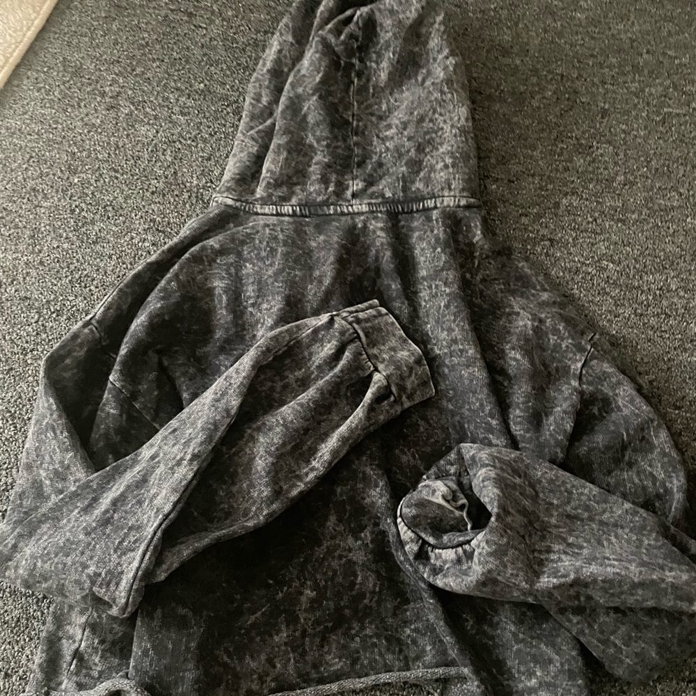 Gray Acid Wash Hoodie